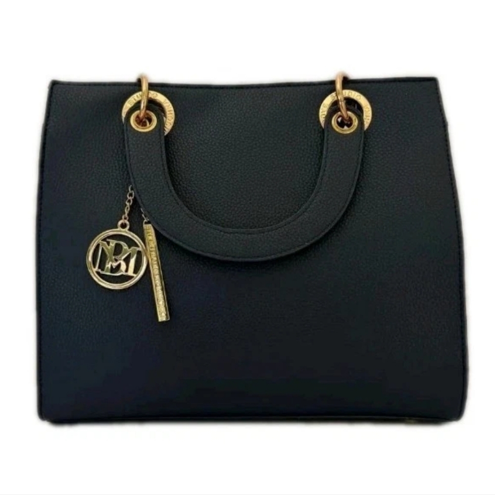 Badgley Mischka Women's Bags Navy Gold Handbags Handle Size Medium NWT
